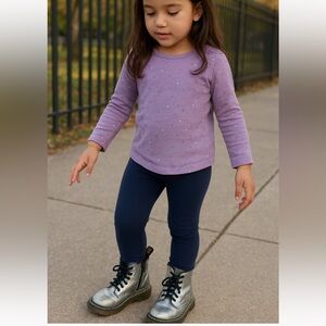 Dr. Martens Silver and Black Lace-Up Boots